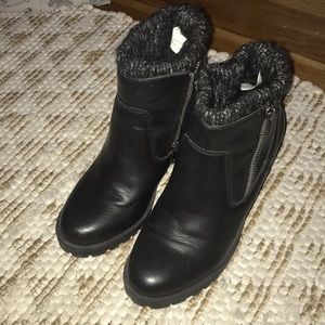 Black winter booties